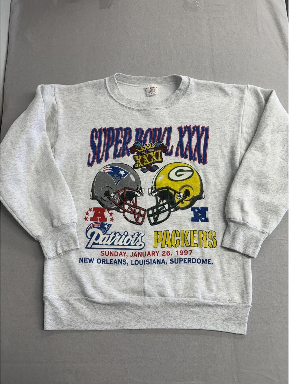 Vintage 1997 Super Bowl XXXI Patriots vs Packers NFL - L